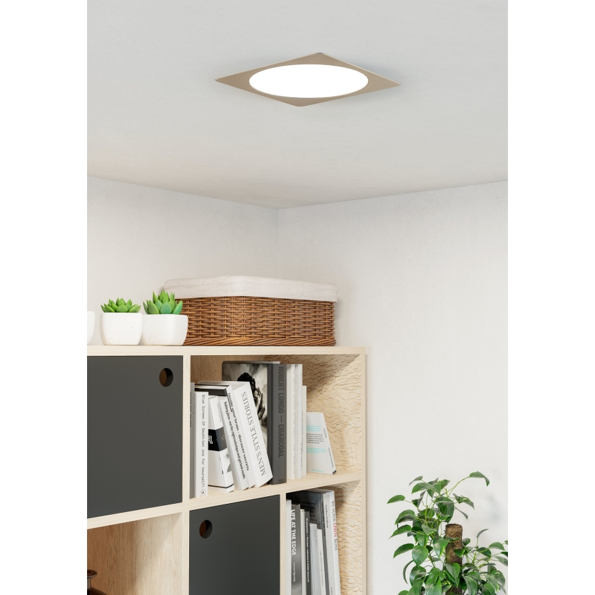 Eglo - LED beépíthető mennyezeti lámpa LED/18,5W/230V 2700/4000/6500K 21,6x21,6 cm matt króm