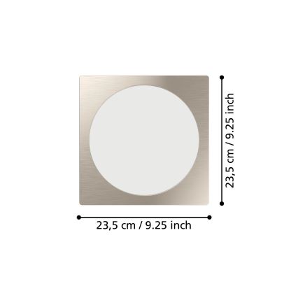 Eglo - LED beépíthető mennyezeti lámpa LED/18,5W/230V 2700/4000/6500K 21,6x21,6 cm matt króm
