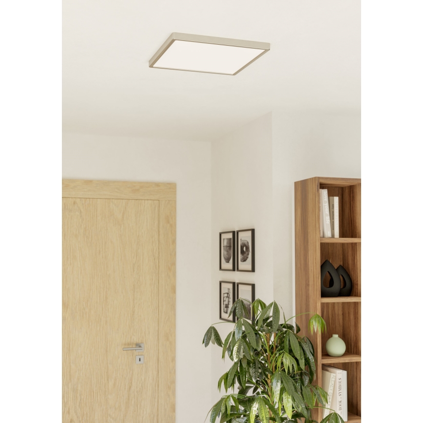 Eglo - LED RGBW Fényerőszabályozható fürdőszobai mennyezeti lámpa LED/17,8W/230V 2700-6500K 39x39 cm IP44 matt króm