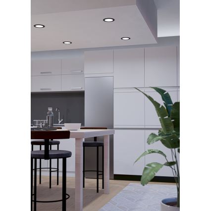Eglo - LED RGBW Dimmelhető fürdőszobai süllyeszthető mennyezeti lámpa LED/5W/230V 2700-6500K átm. 12 cm IP44 fekete