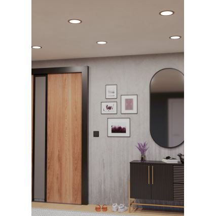 Eglo - LED RGBW dimmelhető fürdőszobai beépíthető mennyezeti lámpa LED/9,5W/230V 2700-6500K átmérő 16,8 cm IP44 matt króm