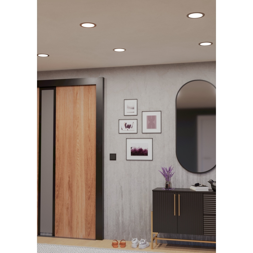 Eglo - LED RGBW dimmelhető fürdőszobai beépíthető mennyezeti lámpa LED/9,5W/230V 2700-6500K átmérő 16,8 cm IP44 matt króm
