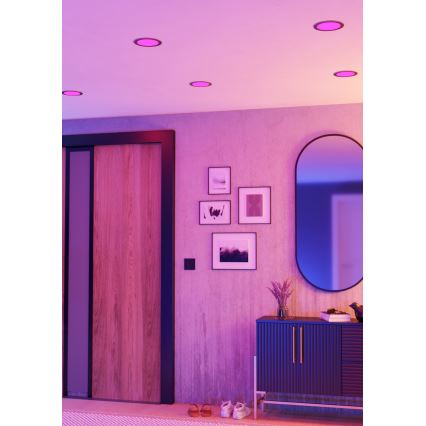 Eglo - LED RGBW dimmelhető fürdőszobai beépíthető mennyezeti lámpa LED/9,5W/230V 2700-6500K átmérő 16,8 cm IP44 matt króm