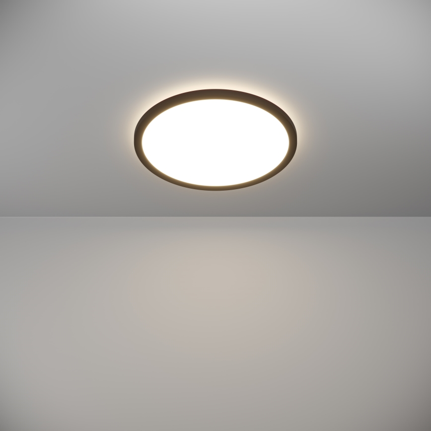 Eglo - LED Dimmelhető fürdőszobai lámpa LED/18,5W/230V 2700-6500K átm. 38,9 cm IP44 fekete + távirányítás