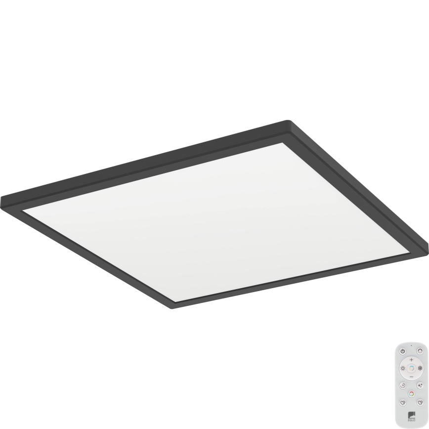 Eglo - LED Dimmelhető fürdőszobai lámpa LED/17,6W/230V 2700-6500K 39x39 cm IP44 fekete + távirányítás