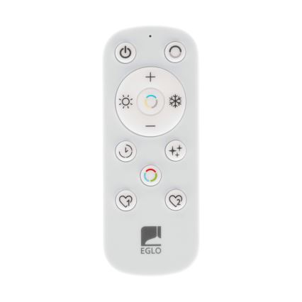 Eglo - LED Dimmelhető fürdőszobai lámpa LED/17,6W/230V 2700-6500K 39x39 cm IP44 fekete + távirányítás