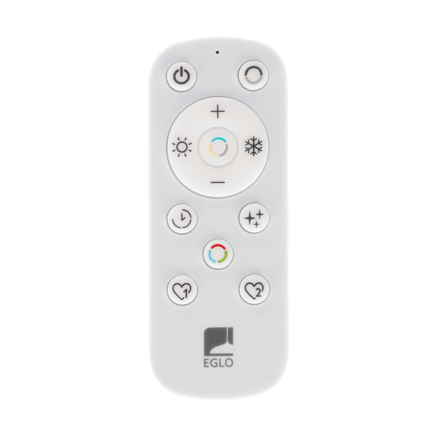 Eglo - LED Dimmelhető fürdőszobai lámpa LED/17,6W/230V 2700-6500K 39x39 cm IP44 fekete + távirányítás
