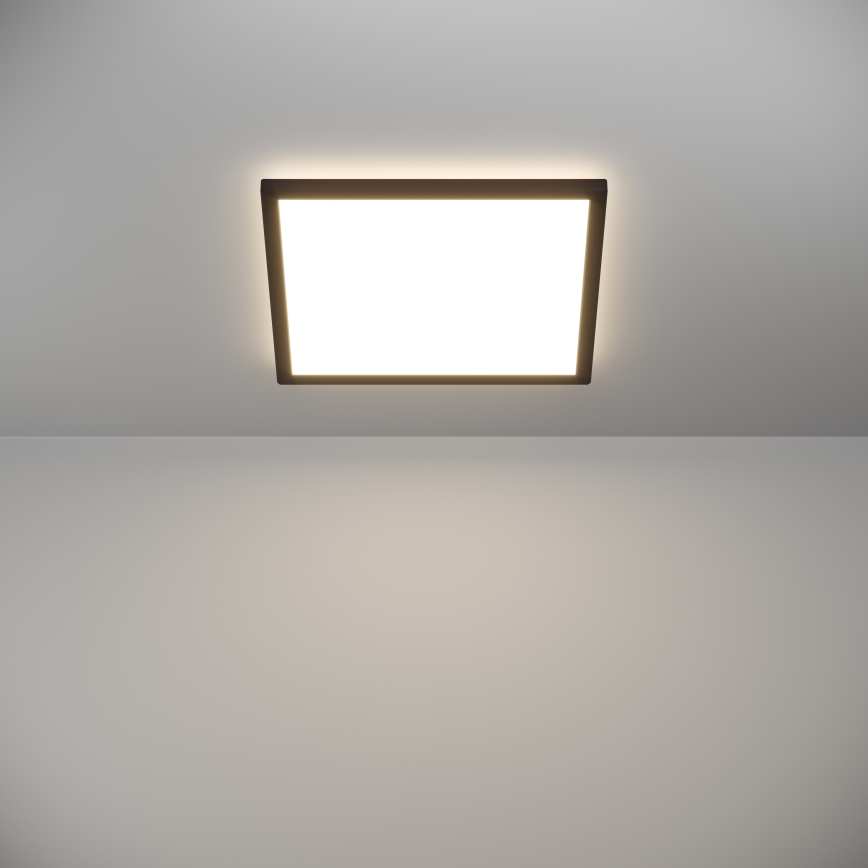Eglo - LED Dimmelhető fürdőszobai lámpa LED/17,6W/230V 2700-6500K 39x39 cm IP44 fekete + távirányítás