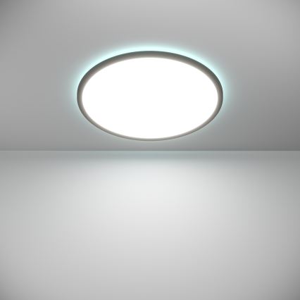 Eglo - LED RGBW Szabályozható fürdőszobai mennyezeti lámpa LED/16,8W/230V 2700-6500K átm. 50 cm IP44 fekete ZigBee