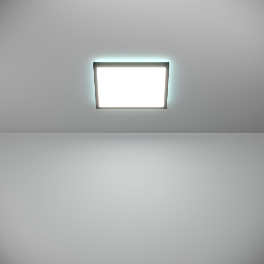 Eglo - LED RGBW Szabályozható fürdőszobai mennyezeti lámpa LED/13,4W/230V 2700-6500K 29x29 cm IP44 fekete