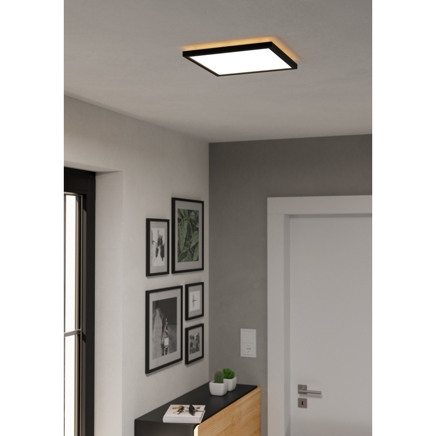 Eglo - LED RGBW Szabályozható fürdőszobai mennyezeti lámpa LED/13,4W/230V 2700-6500K 29x29 cm IP44 fekete