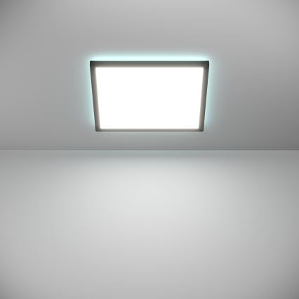 Eglo - LED RGBW Szabályozható fürdőszobai mennyezeti lámpa LED/17,6W/230V 2700-6500K 39x39 cm IP44 fekete ZigBee
