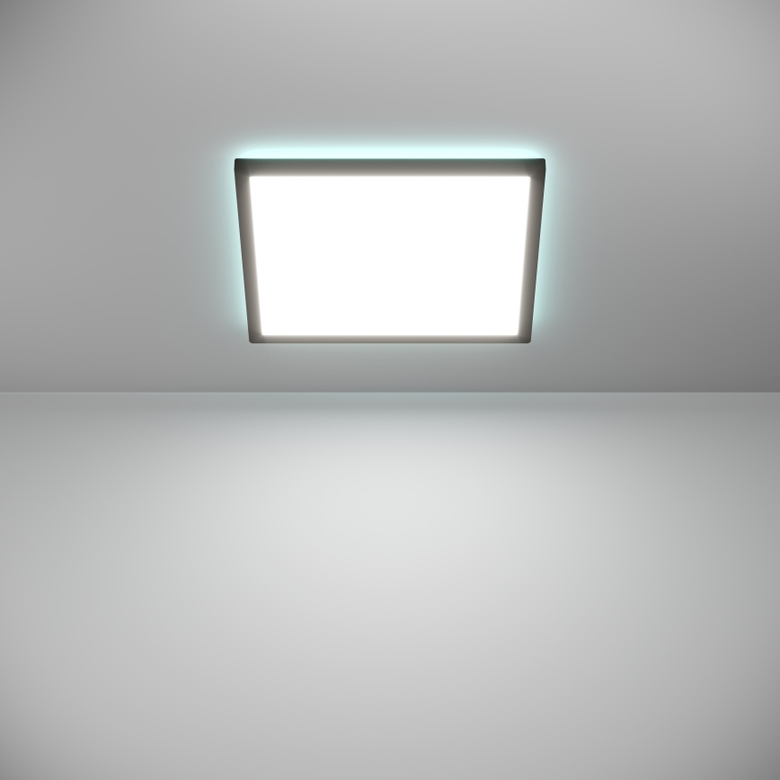 Eglo - LED RGBW Szabályozható fürdőszobai mennyezeti lámpa LED/17,6W/230V 2700-6500K 39x39 cm IP44 fekete ZigBee