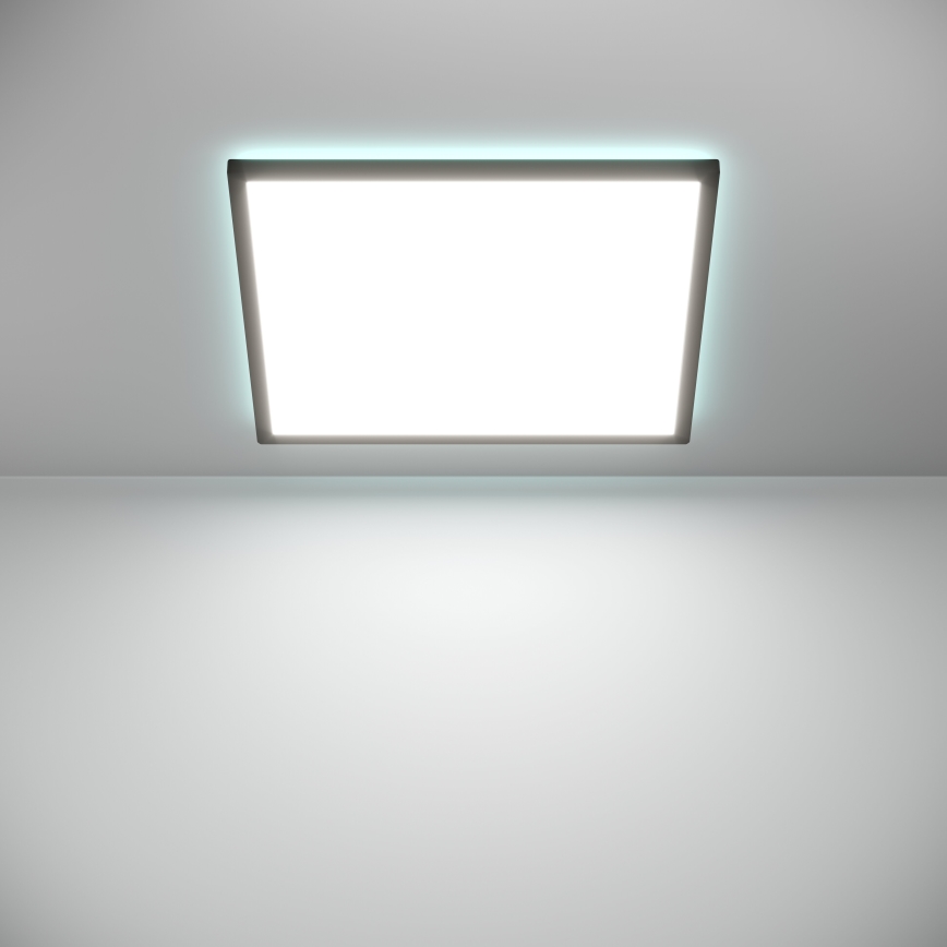 Eglo - LED RGBW Szabályozható fürdőszobai mennyezeti lámpa LED/17W/230V 2700-6500K 50x50cm IP44 fekete ZigBee