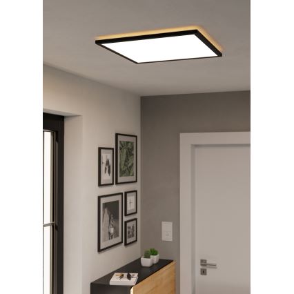 Eglo - LED RGBW Szabályozható fürdőszobai mennyezeti lámpa LED/17W/230V 2700-6500K 50x50cm IP44 fekete ZigBee