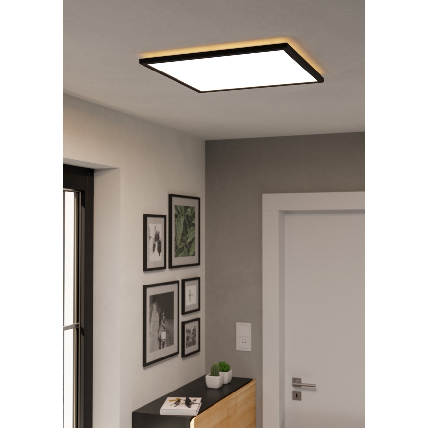 Eglo - LED RGBW Szabályozható fürdőszobai mennyezeti lámpa LED/17W/230V 2700-6500K 50x50cm IP44 fekete ZigBee