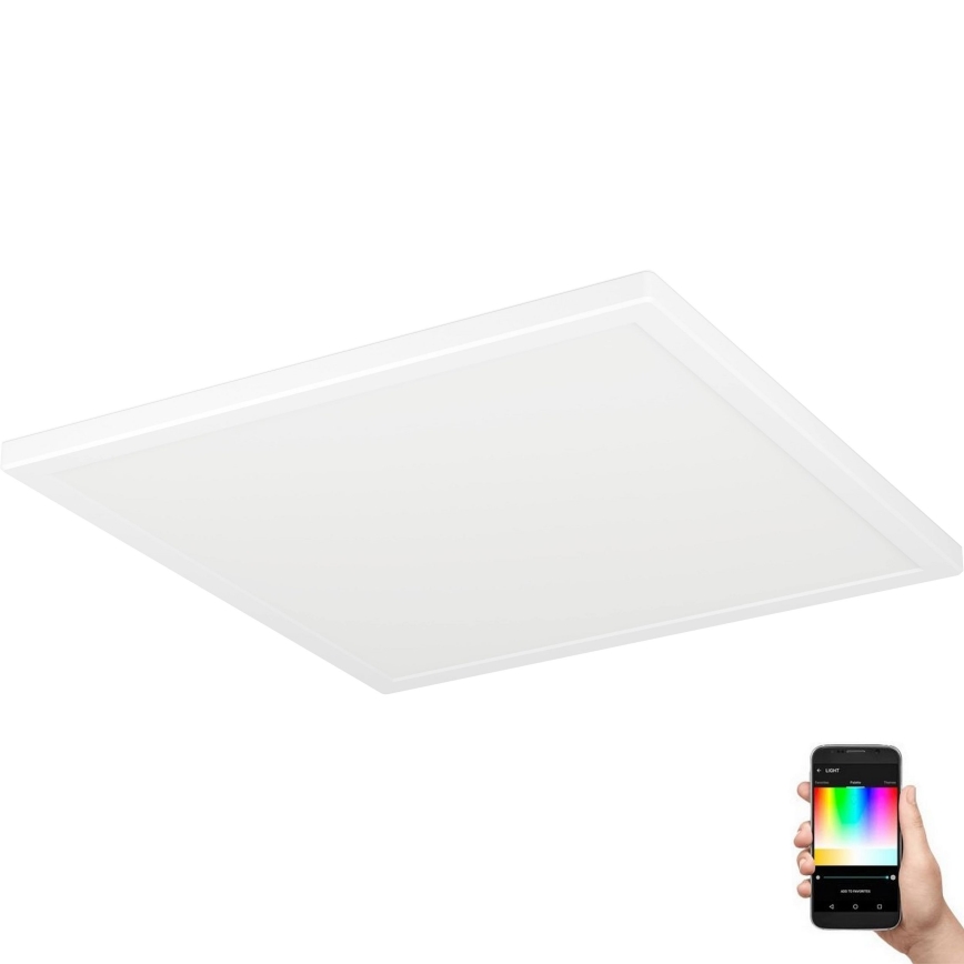Eglo - LED RGBW dimmelhető fürdőszobai mennyezeti lámpatest LED/17,6W/230V 2700-6500K 39x39 cm IP44 fehér ZigBee