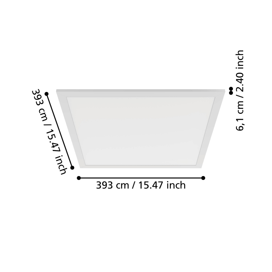 Eglo - LED mennyezeti lámpa LED/18,8W/230V 2700/4000/6500K 40x40 cm fehér
