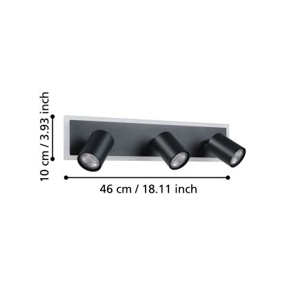 Eglo - LED spotlámpa LED/20W/230V fekete