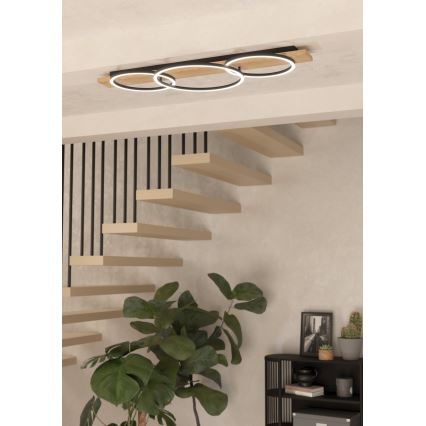 Eglo - LED Mennyezeti lámpa 3xLED/12W/230V 3000K bézs/fekete