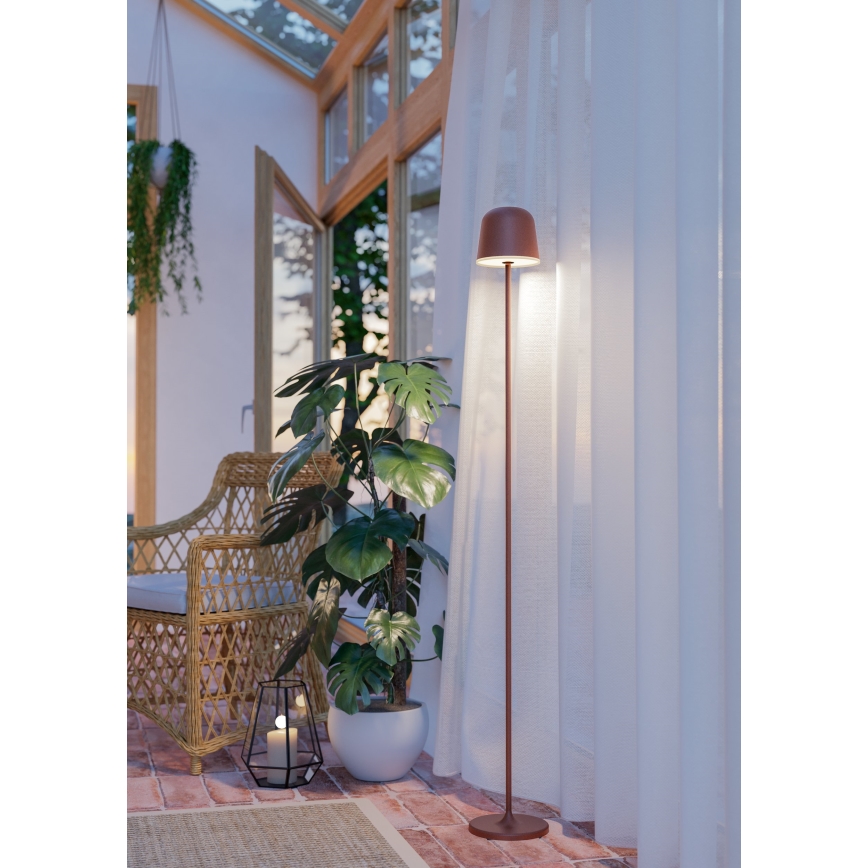 Eglo - LED Dimmelhető kültéri újratölthető állólámpa LED/4,3W/230V 2400/3000/4000K IP54 barna