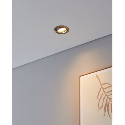 Eglo - KÉSZLET 3x LED Beépíthető lámpa 1xGU10/4W/230V matt króm