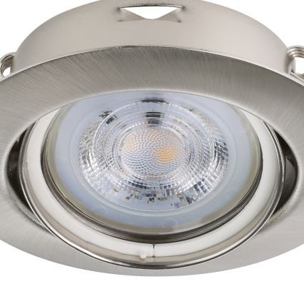 Eglo - KÉSZLET 3x LED Beépíthető lámpa 1xGU10/4W/230V matt króm