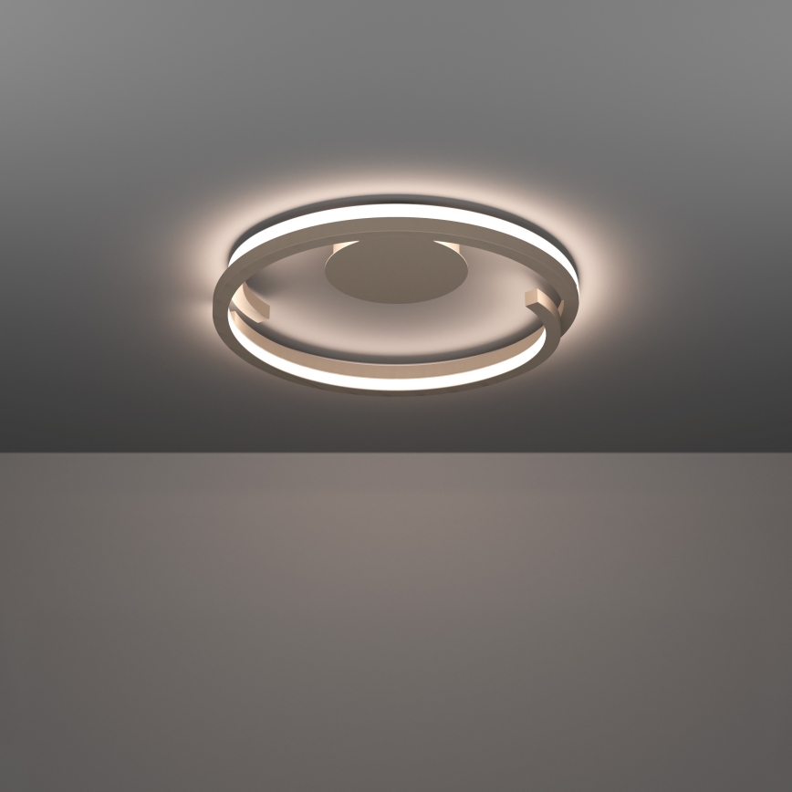 Eglo - LED, fényerőszabályozható mennyezeti lámpatest, 2×LED/20W/230V, 2700–6500 K, átmérő 48 cm, bézs + távirányító