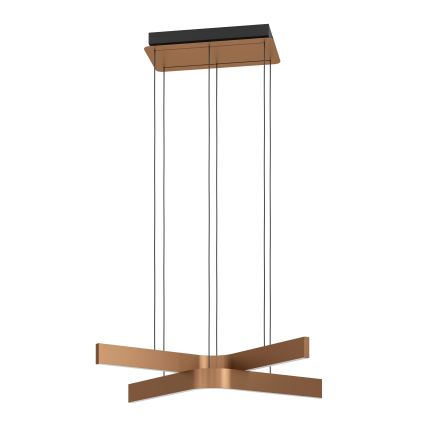 Eglo - LED RGBW dimmelhető kábeles függeszték 2xLED/18W/230V 2700-6500K réz/fekete