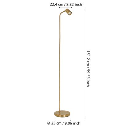 Eglo - Állólámpa 1xGU10/5W/230V arany
