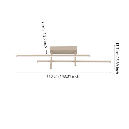 Eglo - LED mennyezeti lámpatest LED/20W/230V bézs