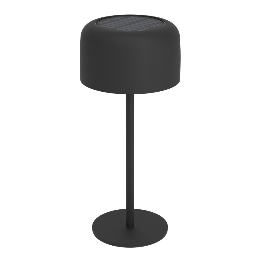 Eglo - LED napelemes, újratölthető, érintésvezérelt asztali lámpa LED/2,8W/3,7V 1800 mAh IP44 fekete