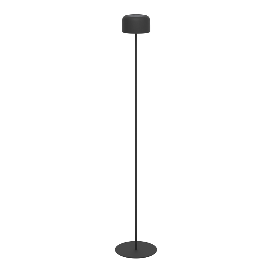 Eglo - LED napelemes, újratölthető, érintésvezérlésű állólámpa LED/2,8W/3,7V 1800 mAh IP44 fekete