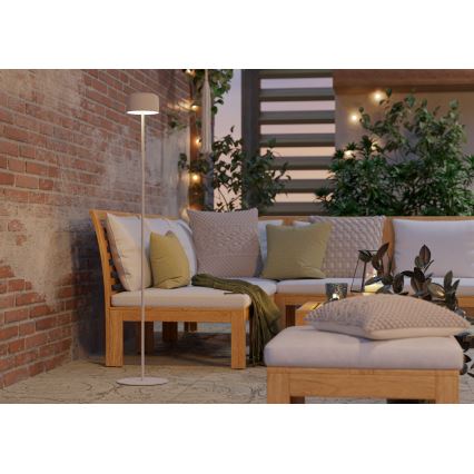 Eglo - LED napelemes, tölthető, érintésvezérelt állólámpa LED/2,8W/3,7V 1800 mAh IP44 fehér
