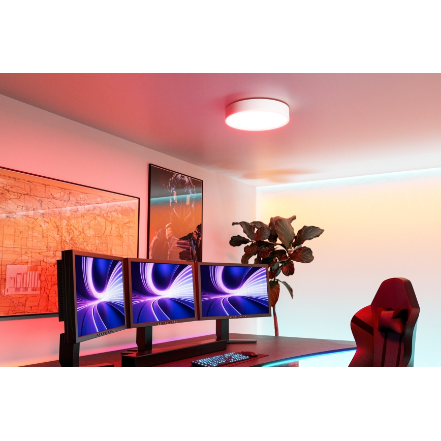 Eglo - LED RGBW dimmelhető mennyezeti lámpatest LED/15W/230V 2700–6500 K, átmérő: 39 cm, fehér