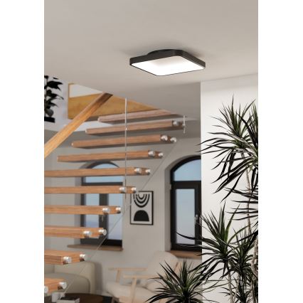 Eglo - LED RGBW fényerőszabályozható mennyezeti lámpatest LED/20W/230V 2700-6500K 35x35 cm fekete