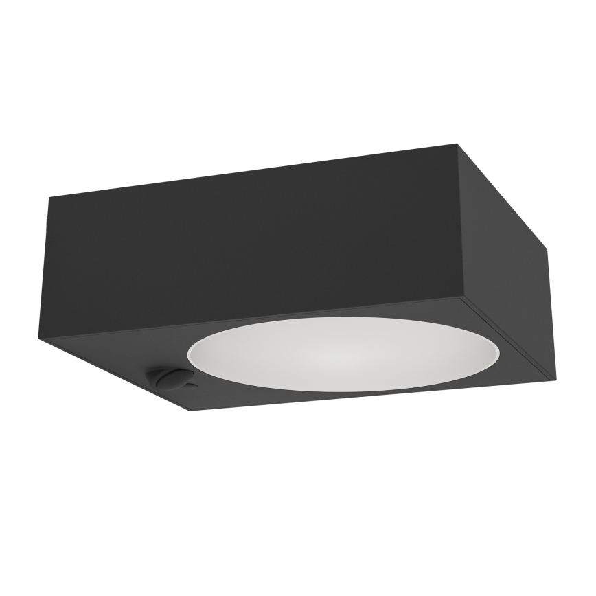 Eglo - LED napelemes lámpa érzékelővel, LED/6,5 W/3,7 V, 2000 mAh, fekete