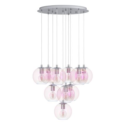 Eglo - Kábelre függesztett csillár 10xE27/60W/230V fényes króm