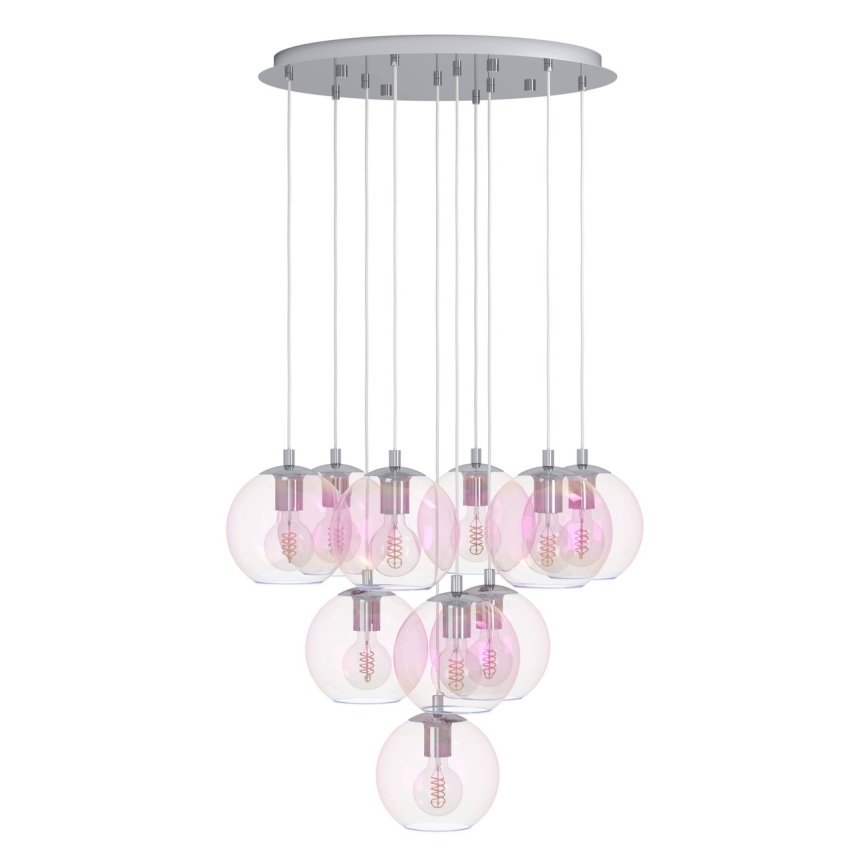 Eglo - Kábelre függesztett csillár 10xE27/60W/230V fényes króm