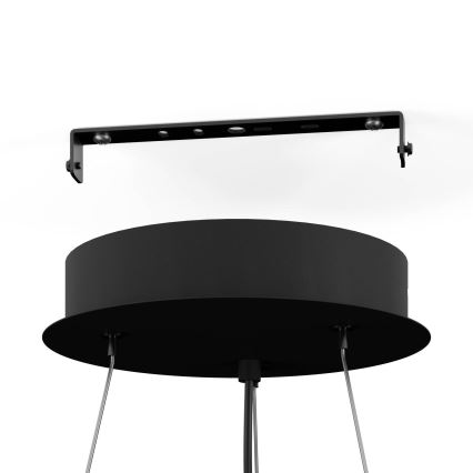 Eglo - Kábeles csillár 3xE27/60W/230V fekete/bézs/füstszínű