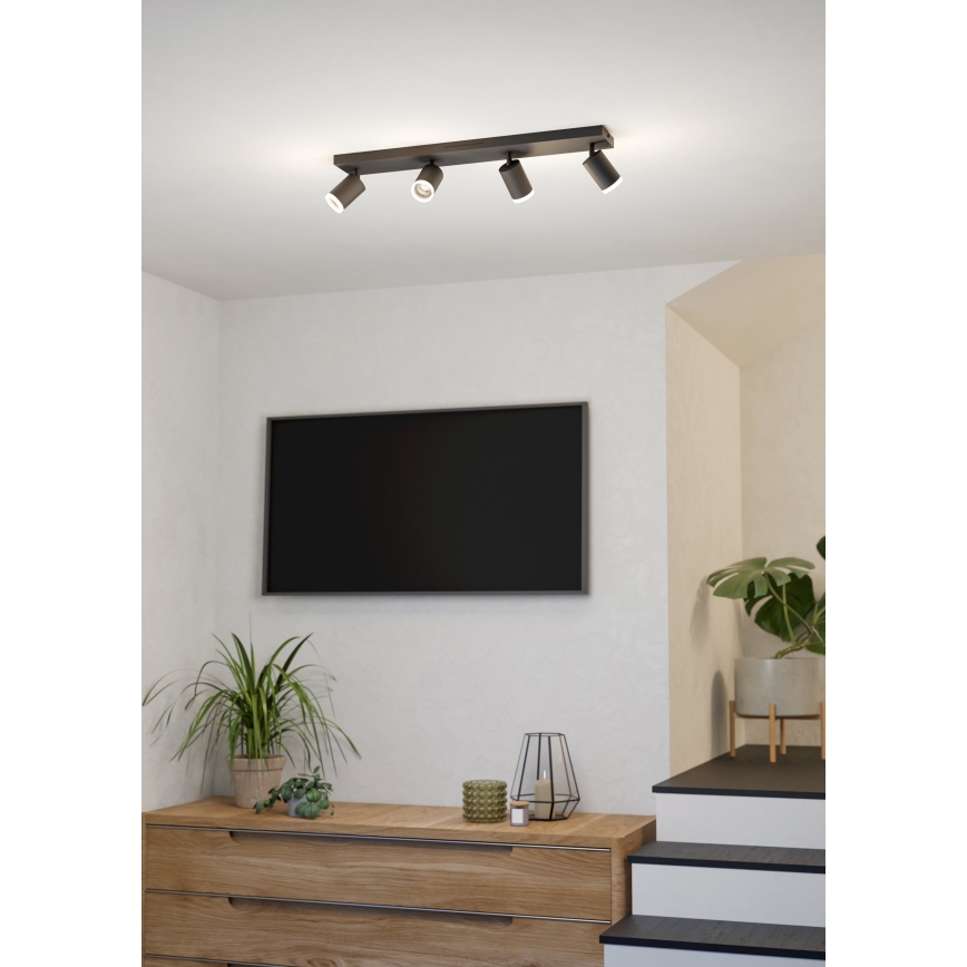 Eglo - LED RGBW fényerőszabályozható spotlámpa 4xLED/3,7W/230V 2700-6500K fekete