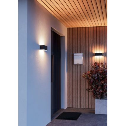 Eglo - LED RGBW dimmelhető kültéri fali lámpatest LED/10W/230V 2700-6500K IP55 fekete