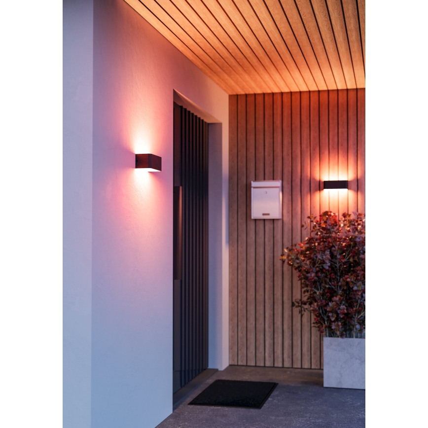Eglo - LED RGBW dimmelhető kültéri fali lámpatest LED/10W/230V 2700-6500K IP55 fekete