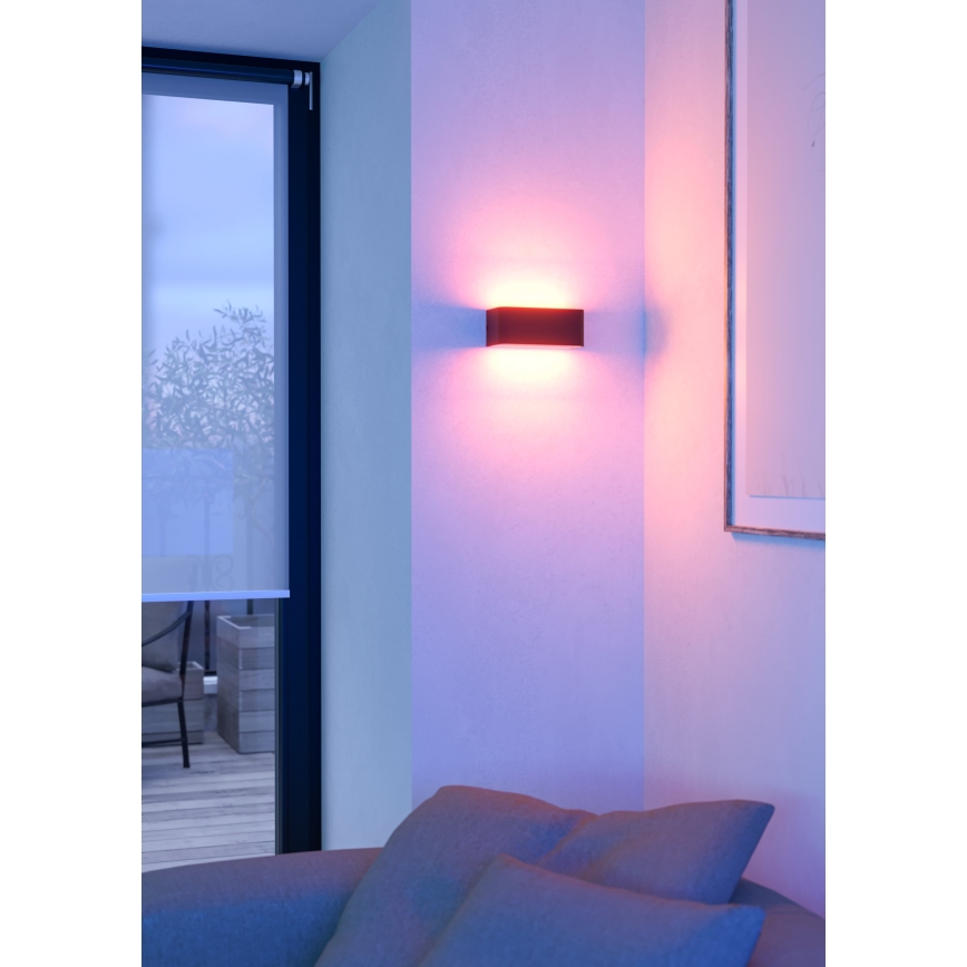 Eglo - LED RGBW dimmelhető kültéri fali lámpatest LED/10W/230V 2700-6500K IP55 fekete