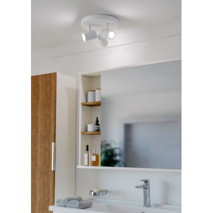 Eglo - Fürdőszobai spotlámpa 3xGU10/5W/230V Ø 25 cm IP44 fehér