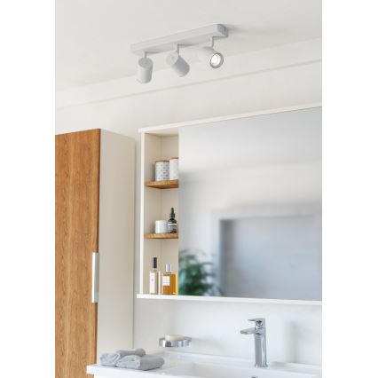 Eglo - Fürdőszobai spotlámpa 3xGU10/5W/230V IP44 fehér