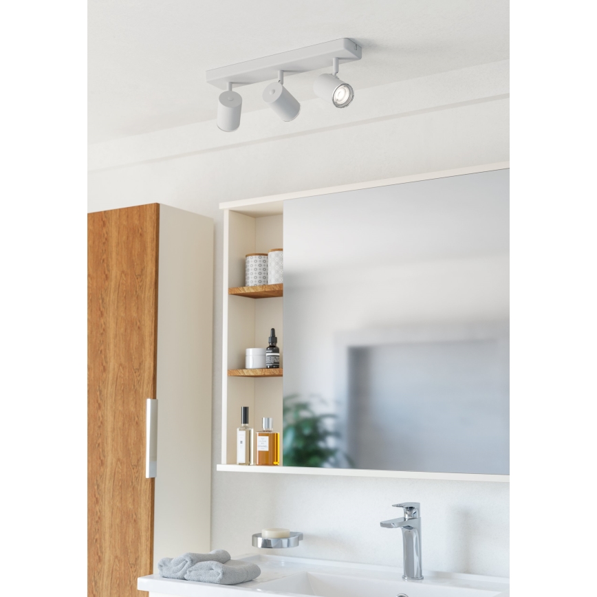 Eglo - Fürdőszobai spotlámpa 3xGU10/5W/230V IP44 fehér