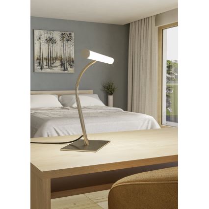 Eglo - LED dimmelhető érintőkapcsolós asztali lámpa LED/5W/230V 2700/4000/6500K matt króm