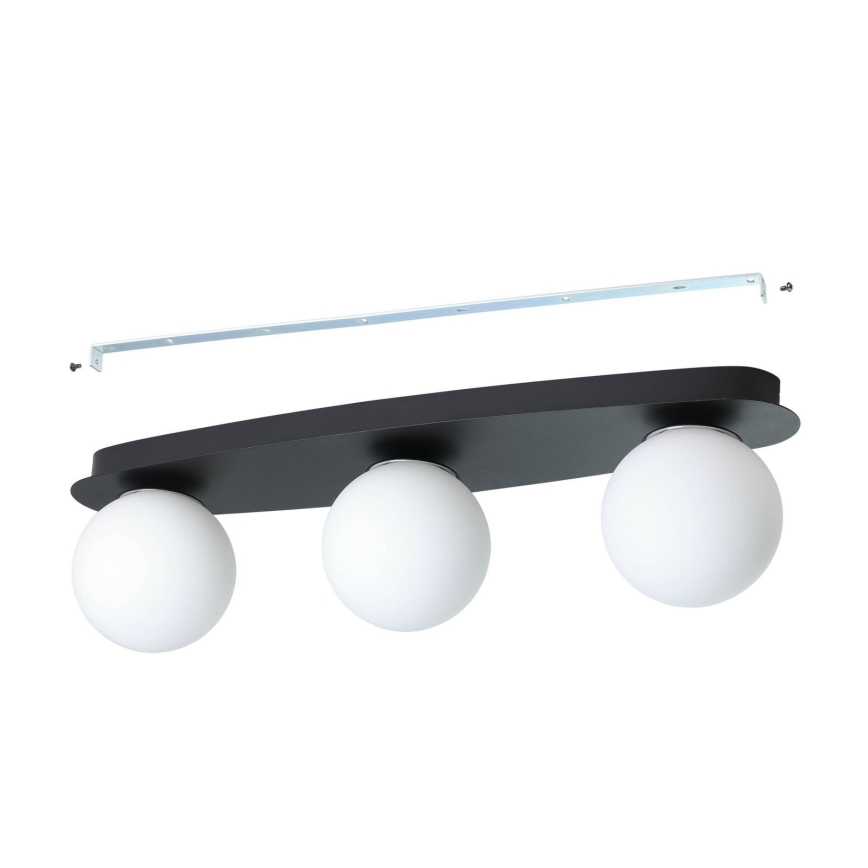 Eglo - LED Fürdőszobai mennyezeti lámpa 3xG9/4,2W/230V IP44 fekete