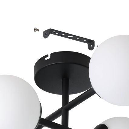 Eglo - LED fürdőszobai felületre szerelhető csillár 4xG9/4,2W/230V IP44 fekete